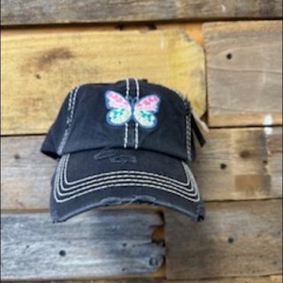 Black Butterfly Hat - Picture 1 of 5